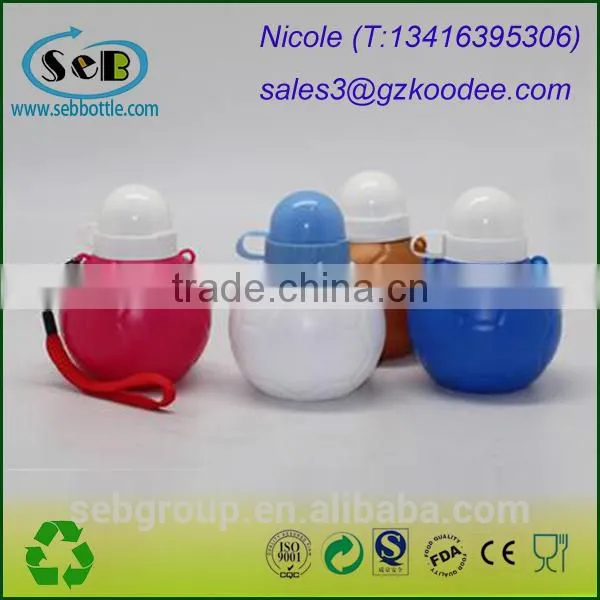 ball shaped plastic Collapsible sport bottle