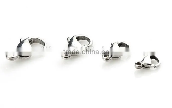 316L Stainless Steel Lobster Claw Clasp, DIY Chain Jewelry Findings Accessories