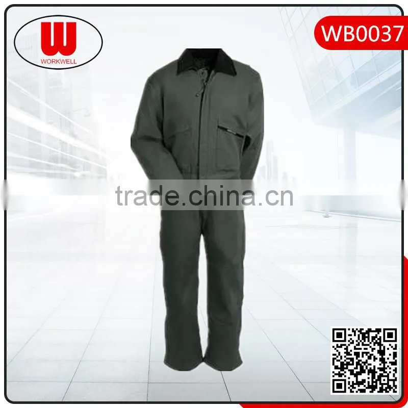Hard wearing olive men working coverall