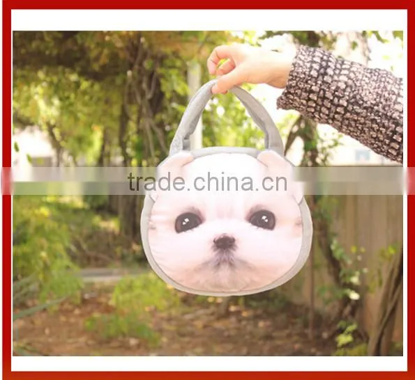 Lovely New Animal Shaped Handbag Vintage Shopping Handbags /3D Cat Bag Handbag For Woman / Cute Cat Plush Lady Bag