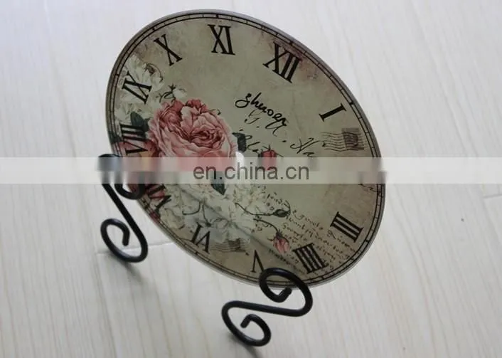 china home decor wholesale Sublimation blanks glass alarm clock wall clock