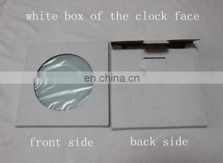 sublimation glass clock white coating glass wall clock
