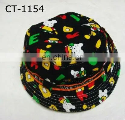 bunny printing bucket children hat