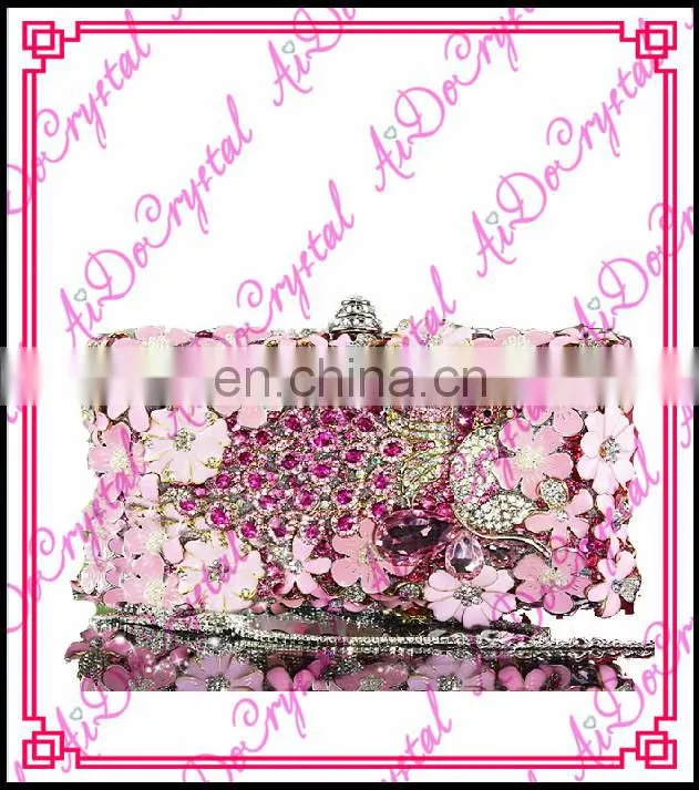 Aidocrystal hot pink Crystals Luxury Bridal wedding high heels handmade 4.5inch closed toe women shoes