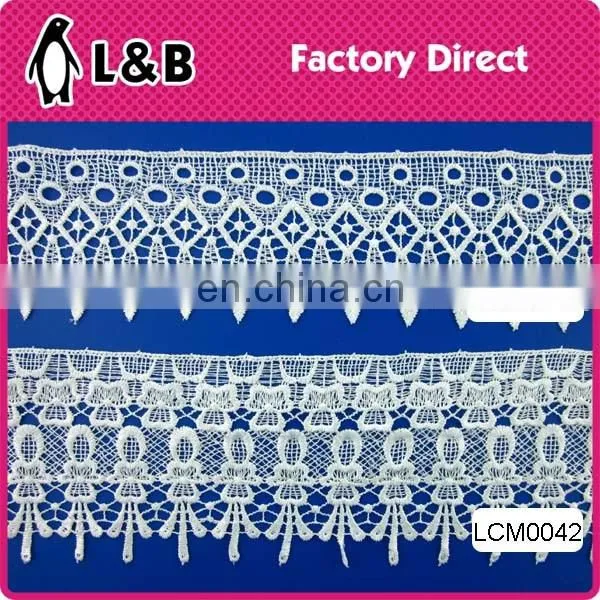 3.5cm stock design embroidery polyester chemical lace
