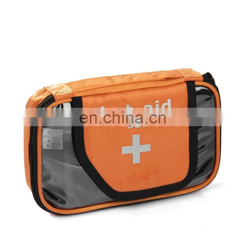 orange cosmetic emergency first aid kit soft mini medical bag
