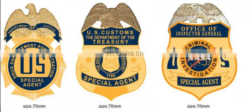 custom private security officer magnetic metal badges