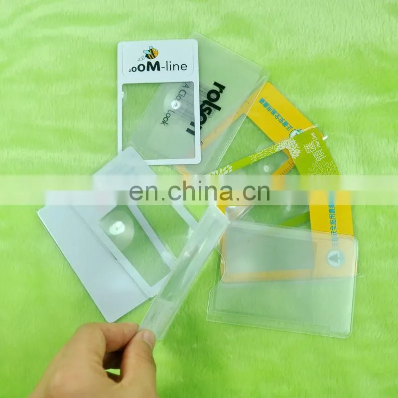 Plastic PVC flexible magnifying glass 3x bookmarks magnifier