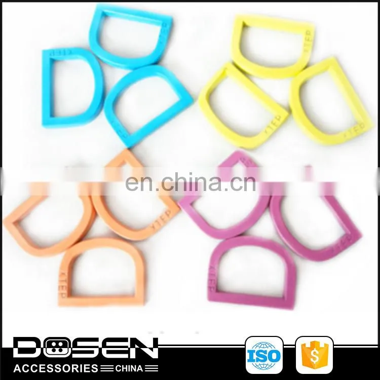 High Quality Colorful Bag Accessories D Ring Garment Looped Metal D Buckle for Shoes Leather Bag Strap Jacket Bracelet Sandals