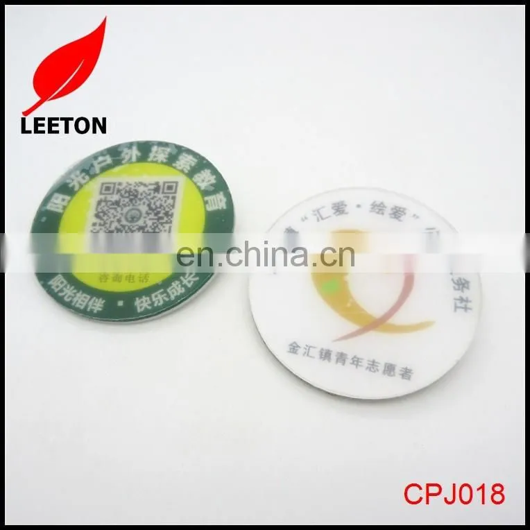 Factory supply Custom round plastic name badge