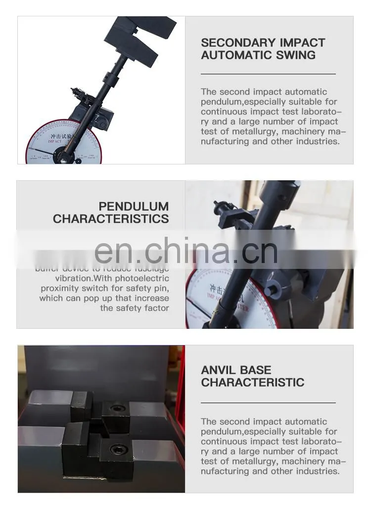 Wholesales Pendulum Impact Testing Machine from Trustable Factory with 300J