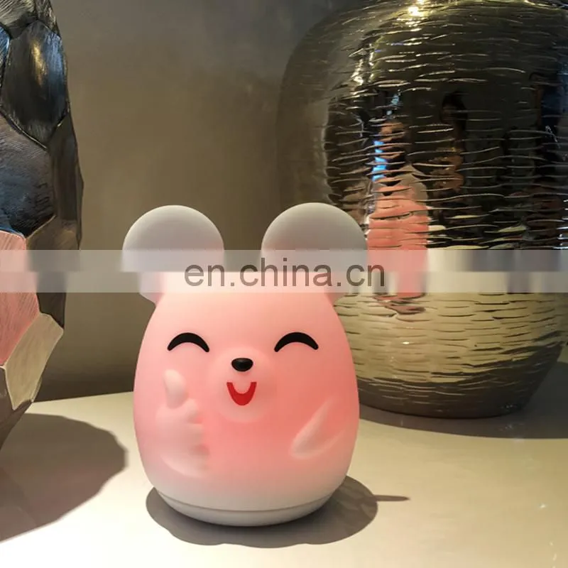 Wholesale silicone lamp cute animal silicone baby night light for kids