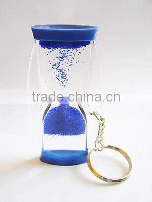 Acrylic Liquid Bubble Sand Timer Hourglass Keychain