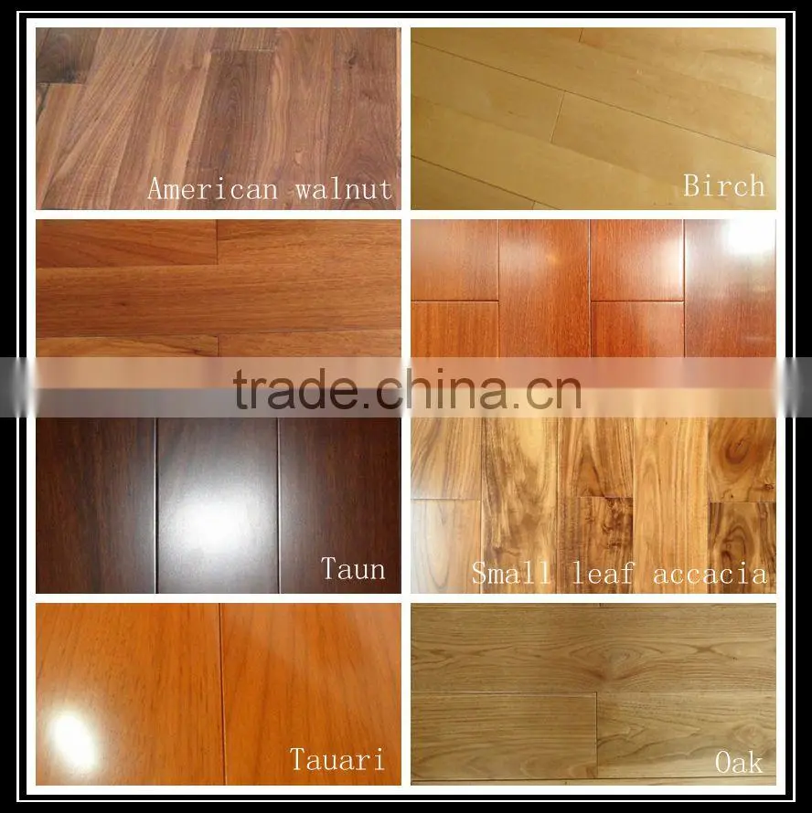 Smooth T&G black American walnut solid wooden flooring