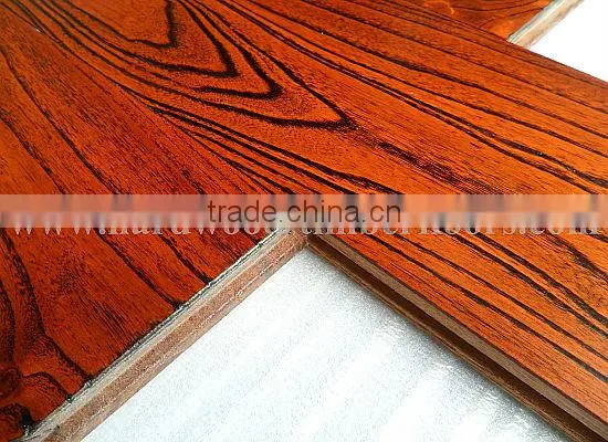 Hand-scraped Solid Elm Wood Flooring