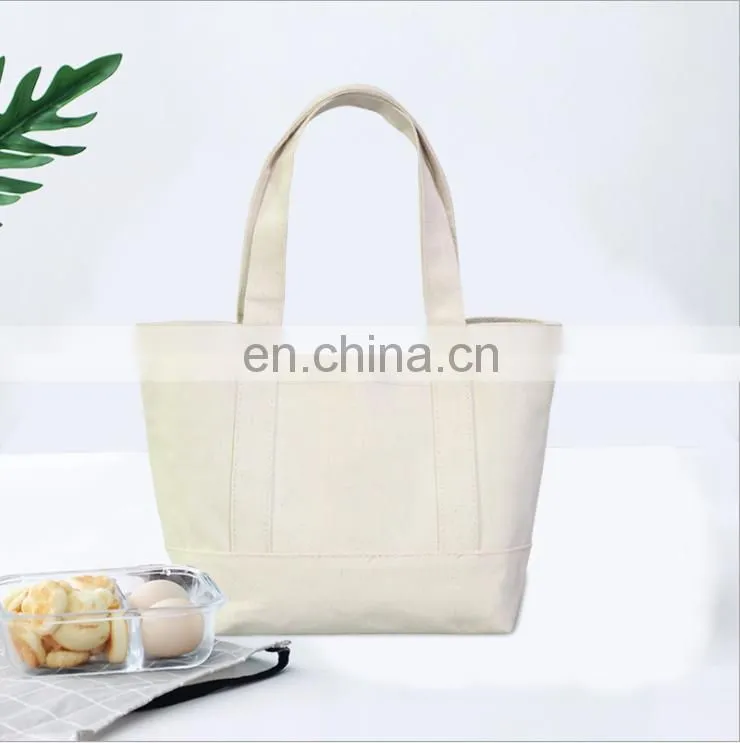New Tote Canvas Packaging Lunch White Handbags