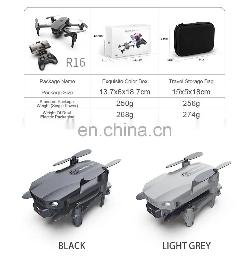 New Arrivals Toy Drone R16 Photography Quadcopter Mini Drone With 4k Dual Camera UAV