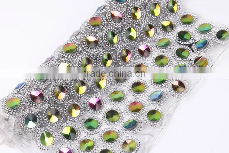 China 24*40cm Hot Fix Adhesive Bling Rhinestone Stickers For Shoes