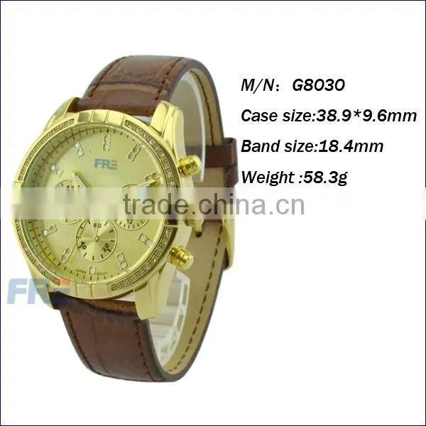 2014 high quality brown wrist watch