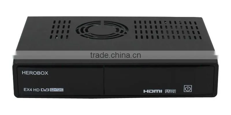 2016 new Enigma2 linux hd receiver Herobox EX4 HD dvb-S2+C+T2 combo bcm7358 processor dual core support openpli satellite