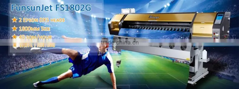 New arrival Funsunjet FS1802G high quality dx5 head wide format outdoor sublimation printer flex printing machine