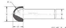 Element 6 diamond round bottom bit