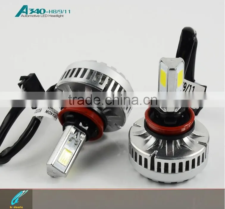 B-deals high power A340 single lamp 40w 3600lm cob chip headlamp h8 h9 h10 car led lighting Headlight