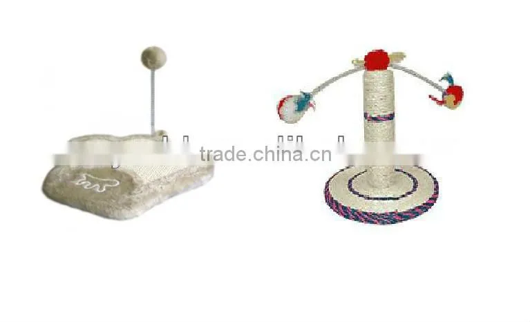 plush cat tree cat scratcher house /plush pet toy/plush house for cat