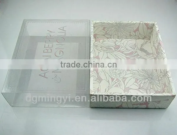 printed clear pvc paper box