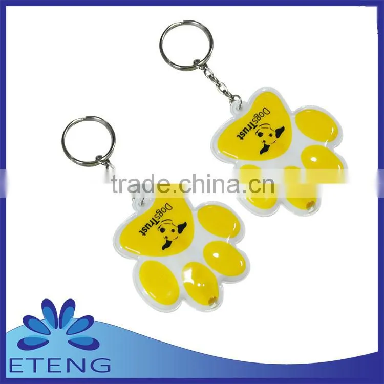 custom printed pvc led keychain