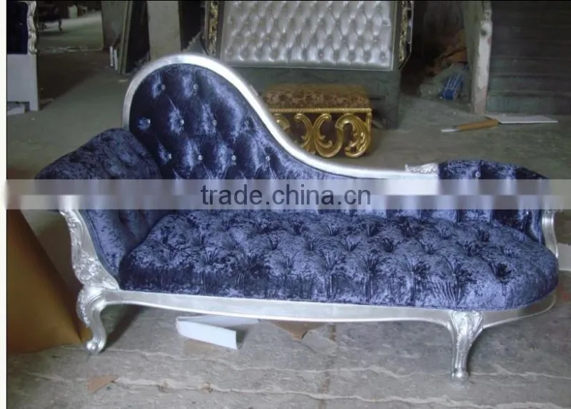 luxury royalty solid wood handcraft chaise lounge A001