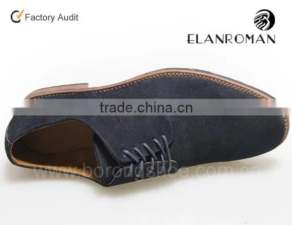 Britian classical rubber outsole suede upper men leather shoe
