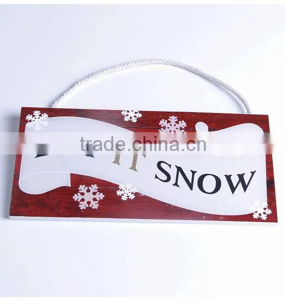 2014 new design square shaped Christmas theme hang plaque