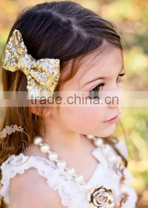 Low-priced grosgrain 8cm ribbon bow with hair clips in 40colors- children girl hair accessories clips
