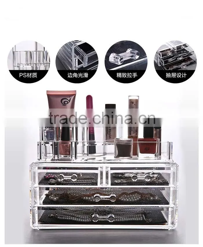 clear color acrylic make up brush set make up case