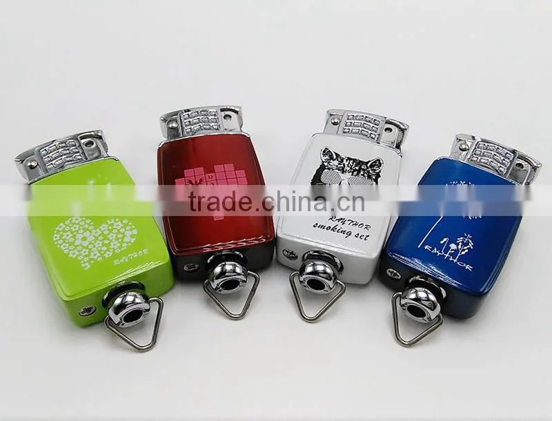 Refillable metal usb cigarette lighter with various photos