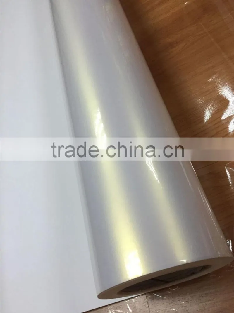 Best Selling 1.52*20m pearl chameleon white film for car sticker, white to gold car wrapping film