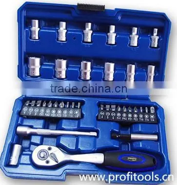36 piece professional ratchet socket set in handy case