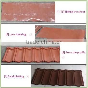 Metallic Colorful Sand Coated Steel Roofing Tiles