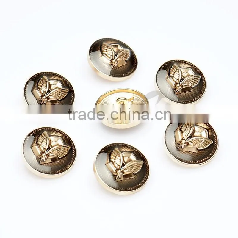 High Grade Fashion Gold Metal Custom Sewing Buttons