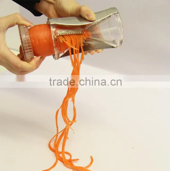 Transparent Spiral Slicer Stainless Steel Julienne Spiral Slicer
