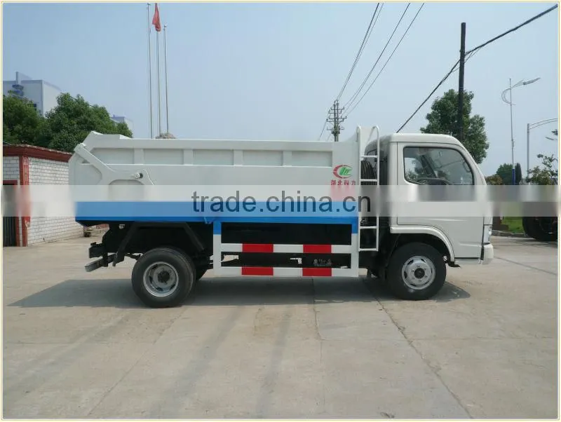 Dongfeng hermetic rubbish tipper truck,sealed refuse collector truck