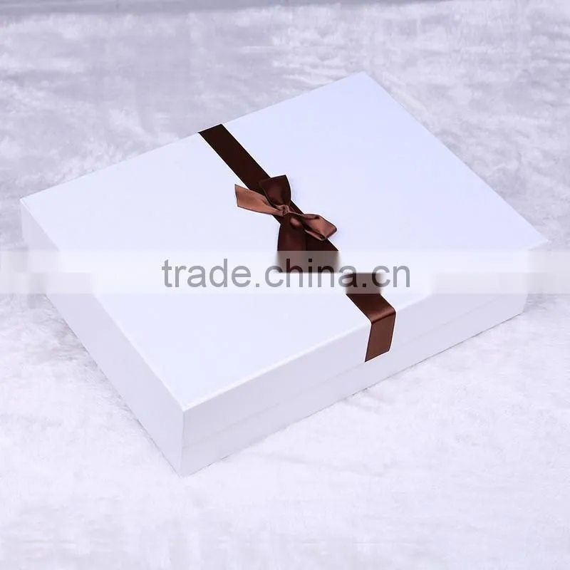 Upscale white large rectangular gift box