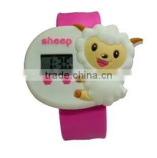 2014 hot selling customized cheap promotion cartoon silicone wrist watches/fashion silicone cartoon watch