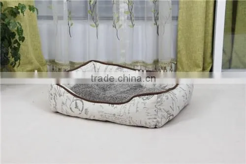 Durable &Breathable Dog bed linen fabric with vintage printing square style