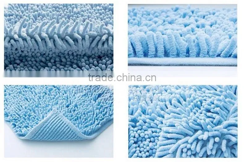 Eco-Friendly microfiber chenille anti slip bath mat