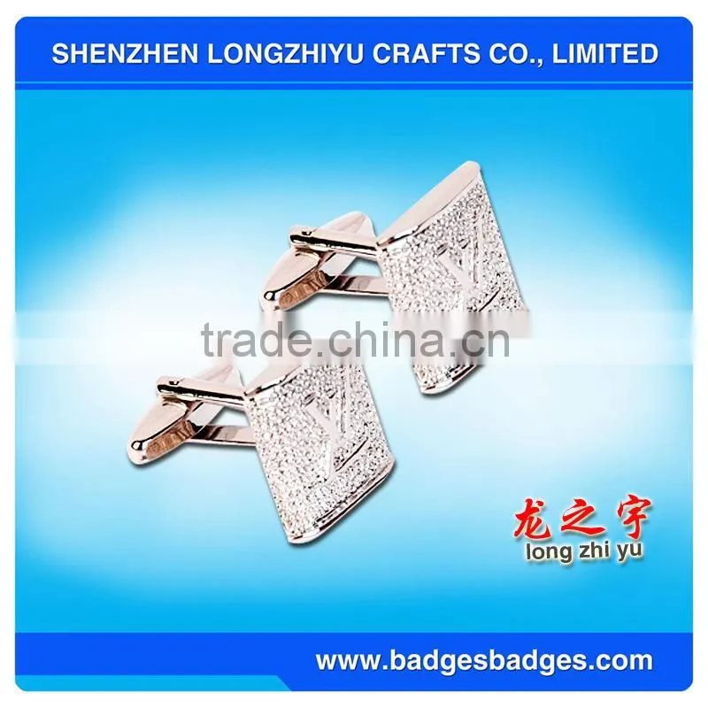 Square Brass Cuff Links For Women Cufflink With Silver Plated