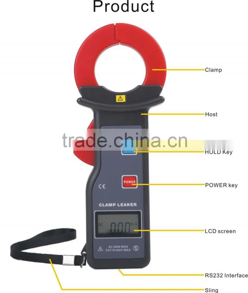 ISO CE ETCR6500 High Accuracy Clamp Leaker