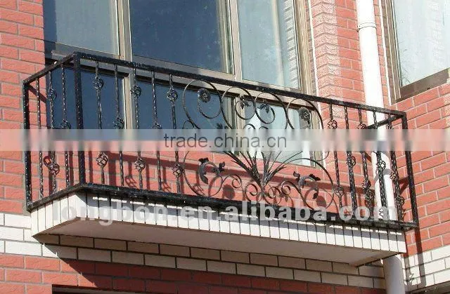 hot galvanized simple wrought iron balcony fence