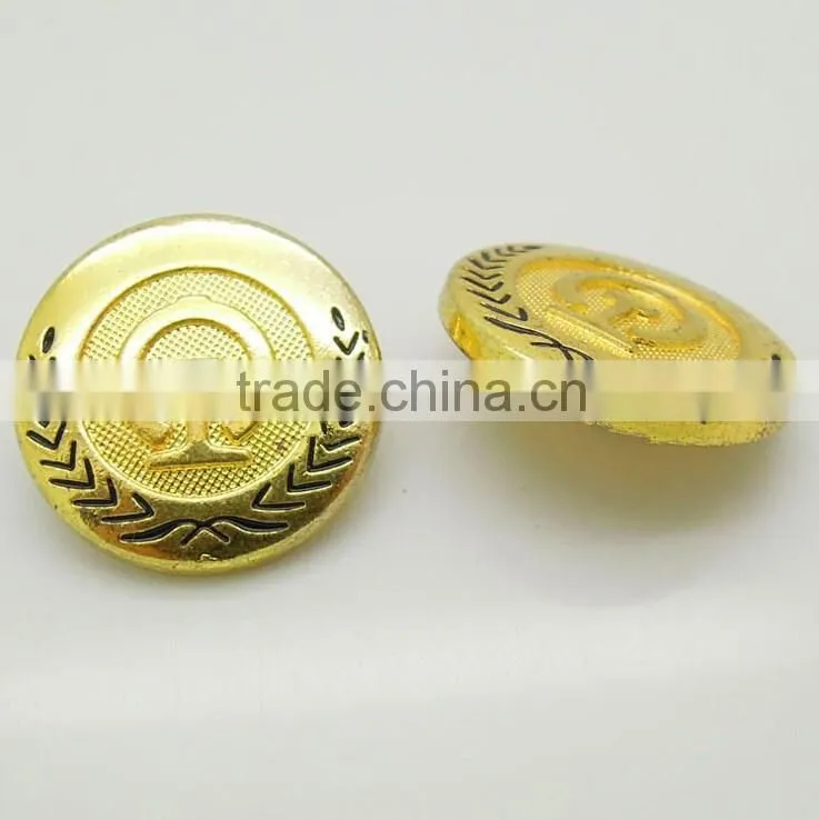 alloy button with bottom loop